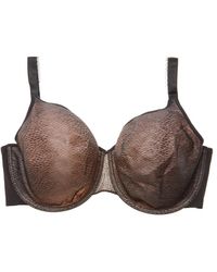 Chantelle Chantelle Galuchat Co Molded Push-up Bra - Brown