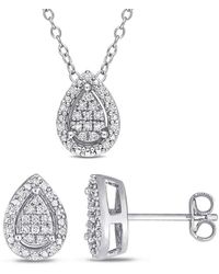 Rina Limor - 0.30 Ct. Tw. Diamond Pendant & Earrings Set - Lyst