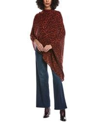 Portolano - Animalier Wool & Cashmere-Blend Poncho - Lyst