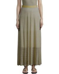 Lafayette 148 New York - Pleated Rib Stitch Silk Skirt - Lyst