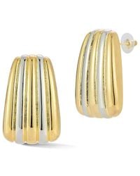 Glaze Jewelry - Plated Ribbed Earrings - Lyst