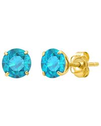 MaxColor - 14K 1.80 Ct. Tw. Swiss Topaz Stud Earrings - Lyst