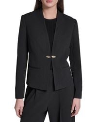 Halston - Collarless Blazer - Lyst