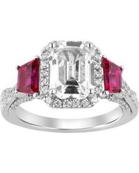 Brilliant Bloom - 14K 4.40 Ct. Tw. Lab-Grown Diamond & Ruby Bridal Ring - Lyst