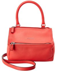 Givenchy Pandora Small Leather Shoulder Bag - Red