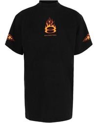 Balenciaga - Burning Unity Oversized T-Shirt - Lyst