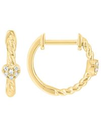 Effy Fine Jewelry - 14K 0.04 Ct. Tw. Diamond Earrings - Lyst