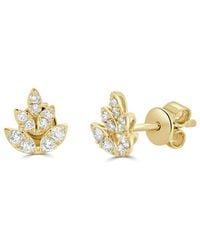 Sabrina Designs - 14K 0.22 Ct. Tw. Diamond Floral Studs - Lyst