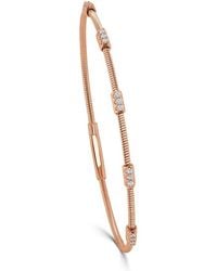 Sabrina Designs - 14K Rose 0.24 Ct. Tw. Diamond Flexible Stackable Bangle Bracelet - Lyst