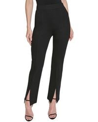 Halston - Ponte Slit Front Pull On Pant - Lyst