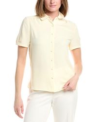 Anne Klein - Button Front Blouse - Lyst