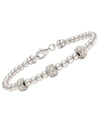 Diamond Select Cuts - Beads 0.05 Ct. Tw. Diamond Bangle Bracelet - Lyst