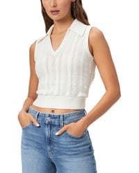 PAIGE - Rossana Silk-Blend Sweater Tank - Lyst