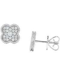 H.J. Namdar - 14K 0.35 Ct. Tw. Diamond Clover Earring - Lyst