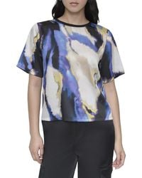 DKNY - Print Crewneck Top - Lyst
