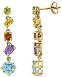 Rina Limor - 4.48 Ct. Tw. Topaz & Citrine & Peridot Earrings - Lyst