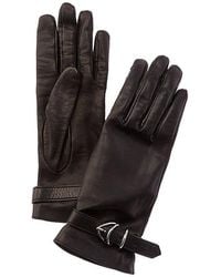 Gianvito Rossi - Clash Silk-Lined Leather Gloves - Lyst