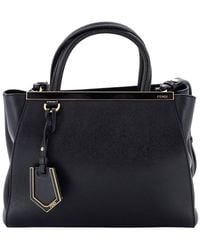 Fendi - Black Sheep Leather 2jours Bag Petite (authentic Pre-loved) - Lyst