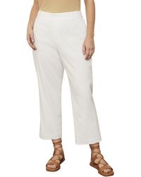 Vince - Plus Linen-blend Tapered Pull On Pant - Lyst