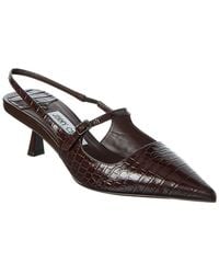 Jimmy Choo - Didi 45 Croc-Embossed Leather Slingback Pump - Lyst