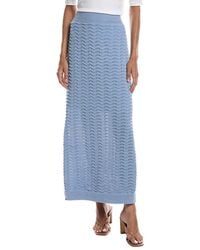 Bernardo - Knitted Wave Pointelle Midi Skirt - Lyst