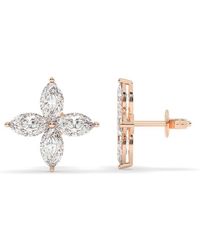 Lab Grown Diamonds - 14K Rose 2.00 Ct. Tw. Lab-Grown Diamond Earrings - Lyst