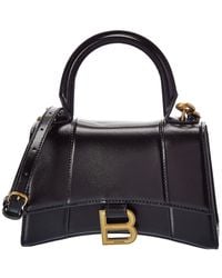 Balenciaga - Hourglass Xs Leather Top Handle Satchel - Lyst