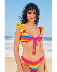 FARM Rio - Rainbow Crochet Bikini Top - Lyst