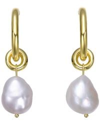 Rachel Glauber - 14K Pearl Dangle Earrings - Lyst
