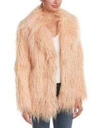 Kendall + Kylie Fuzzy Coat - Pink