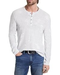 John Varvatos - Agustin Regular Fit Linen & Wool-Blend Henley - Lyst