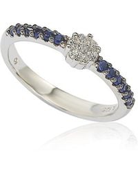 Suzy Levian - Silver Cz Stackable Ring - Lyst