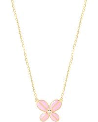Gabi Rielle - 14k Over Silver Cz Butterfly Necklace - Lyst