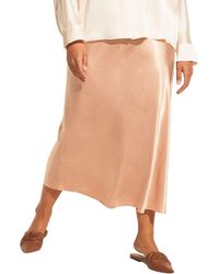 Vince - Side Slit Slip Skirt - Lyst