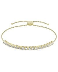 Lab Grown Diamonds - 14K 1.00 Ct. Tw. Lab Grown Diamond Tennis Bolo Bracelet - Lyst