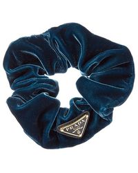 Prada - Logo Velvet Scrunchie - Lyst