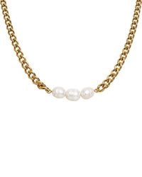Jewels by Sunaina - Ezlyn 18K Plated Stainless Steel Pearl Pendant Necklace - Lyst