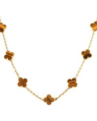 Van Cleef & Arpels - 18K Tiger'S Eye Necklace (Authentic Pre-Owned) - Lyst