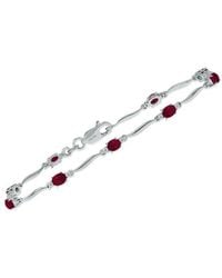 Gemstones - 1.59 Ct. Tw. Diamond & Ruby Bracelet - Lyst