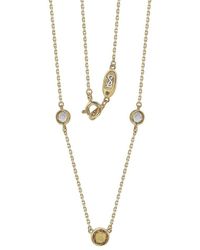 Suzy Levian - Silver Diamond & Sapphire Necklace - Lyst