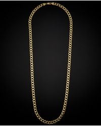 Italian Gold - 14k Air Solid Curb Link Necklace - Lyst