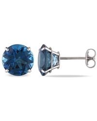 Diamond Select Cuts - 14K 4.58 Ct. Tw. London Topaz Earrings - Lyst