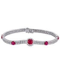 Rina Limor - 14K 6.46 Ct. Tw. Diamond & Ruby Station Bracelet - Lyst