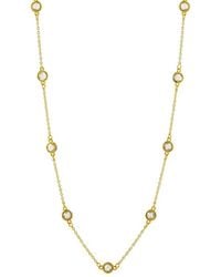 Savvy Cie - 18K Over Cz Statement Necklace - Lyst