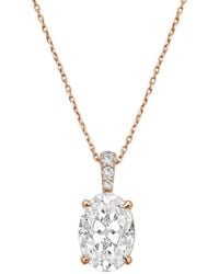 Diana M. Jewels - Diana M. 14K Rose 5.20 Ct. Tw. Lab-Grown Diamond Pendant Necklace - Lyst