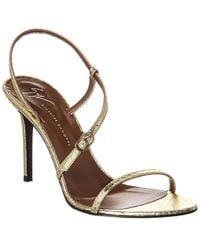 Giuseppe Zanotti - Clandestino 90 Snake-Embossed Leather Sandal - Lyst
