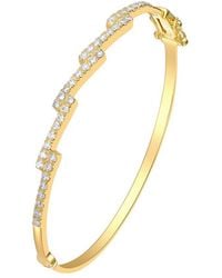 Genevive Jewelry - Rachel Glauber 14K Plated Cz Bangle Bracelet - Lyst