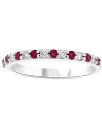 LEVARON - 14K 0.35 Ct. Tw. Diamond & Ruby Stackable Ring - Lyst