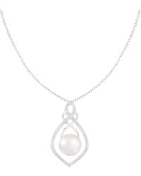 Splendid - 10-11Mm Pearl Cz Pendant - Lyst