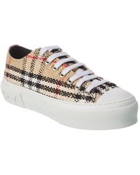 Burberry - Check Wool Sneaker - Lyst